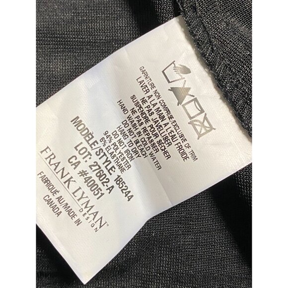 Frank Lyman Black Velvet Sequined Cardigan Size 14 Glitter Event Whimsigoth Goth - Picture 7 of 14